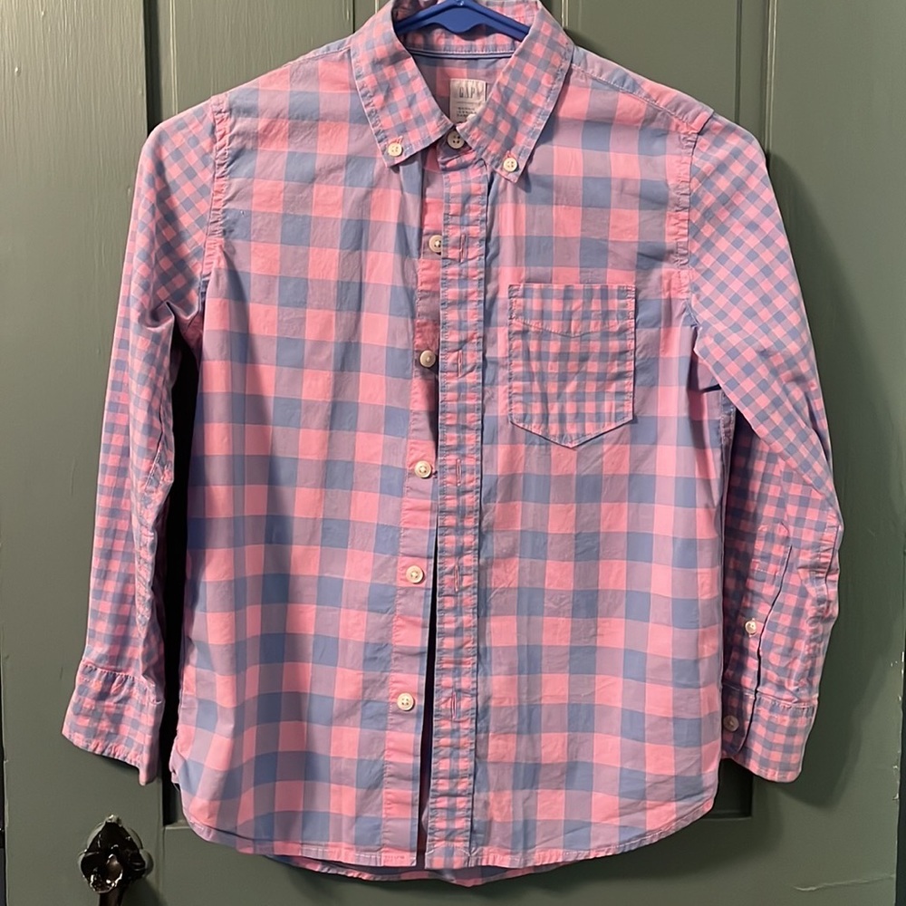 GAP BOY’S BUTTON DOWN LONG SLEEVE SARAH JESSICA PARKER COLLARED SHIRT.
